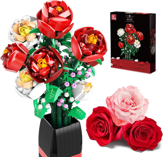Buchet de 9 trandafiri lego MyRavadino x Jie Star™